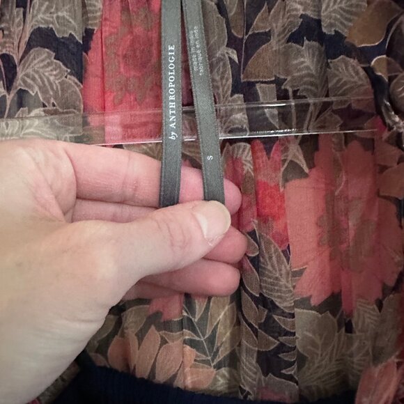 Anthropologie Marais Printed Chiffon Dress - Picture 5 of 6